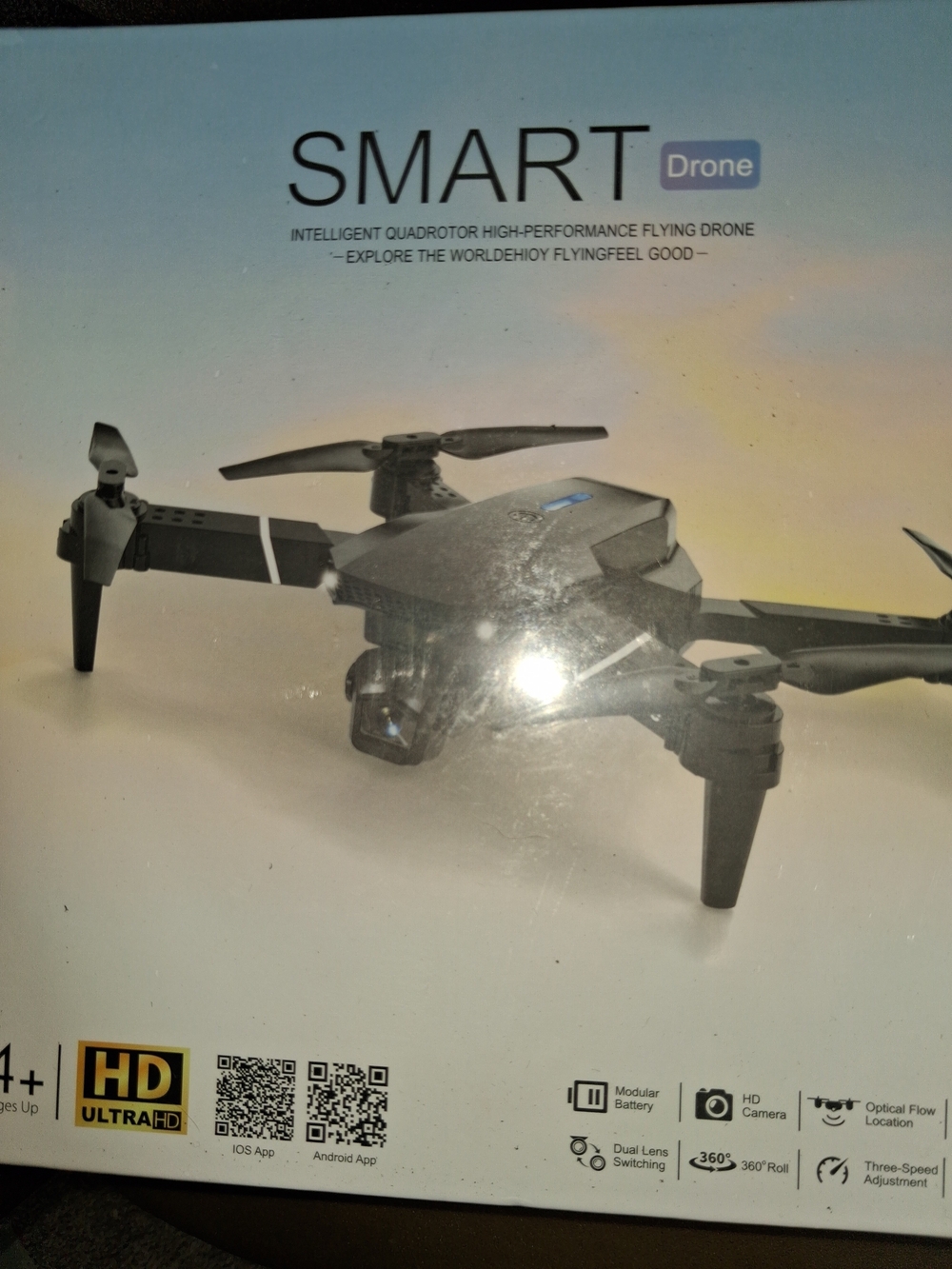 SMART Drone - Foldable Black Quadcopter